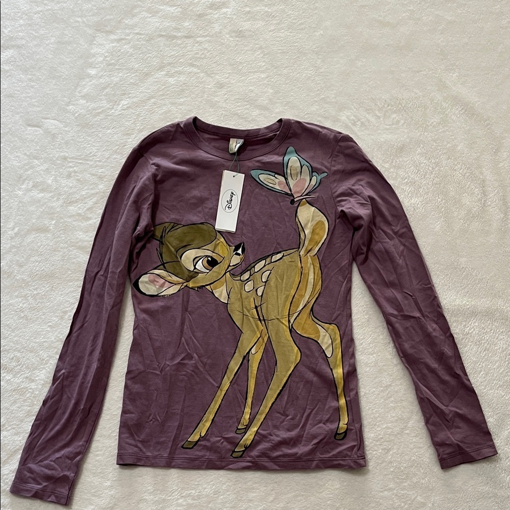 Disney Kids Long Sleeve Shirt with Bambi Design - Purple